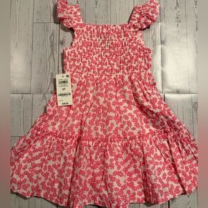 Charming Pink Floral Kids Dress